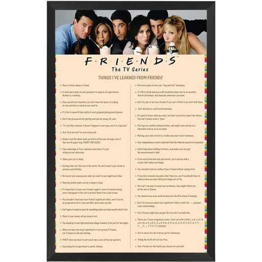 Friends Things I Learned Poster Framed