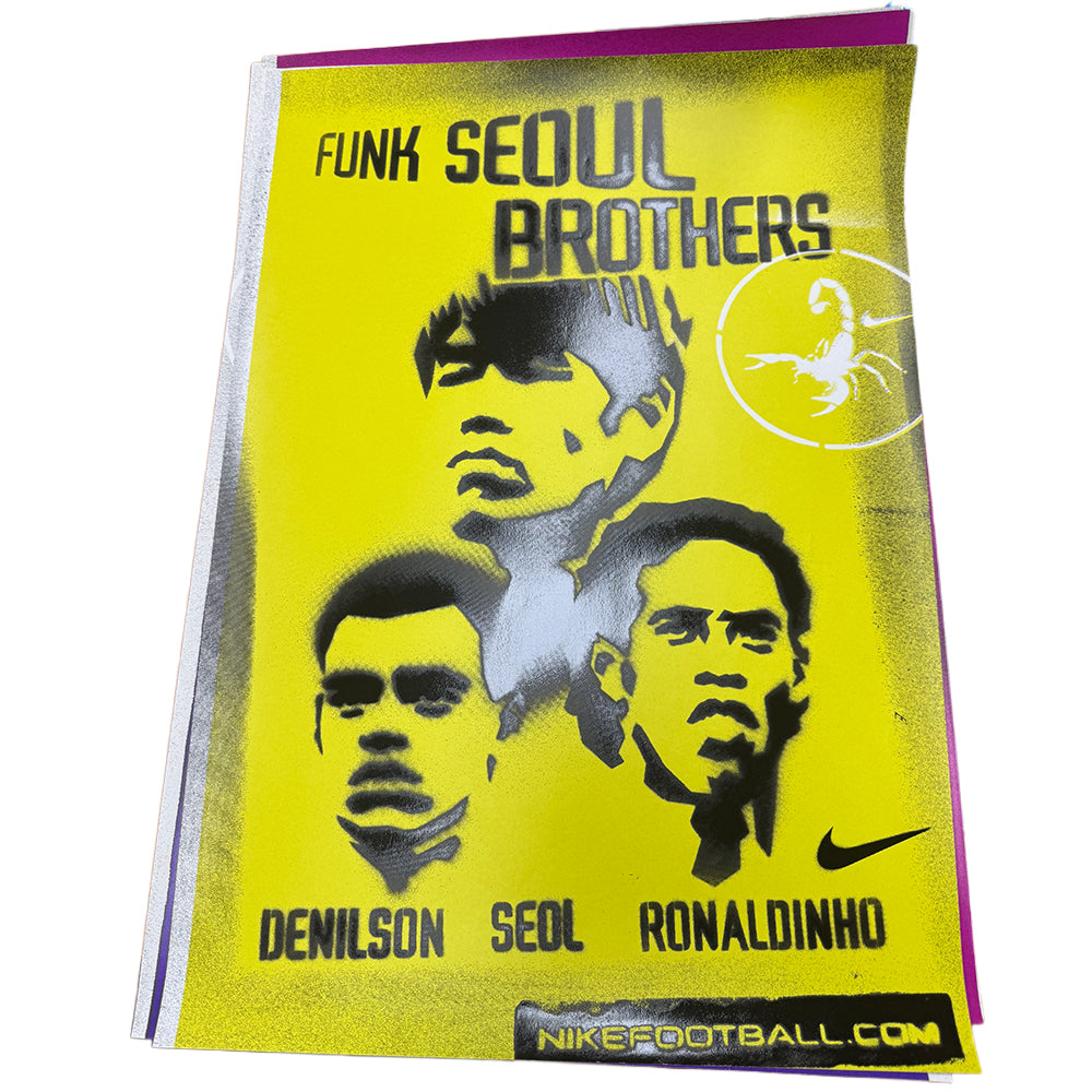 Nike Scorpion KO 2002 Funk Seoul Brothers Vintage Spray-Painted Football Artwork