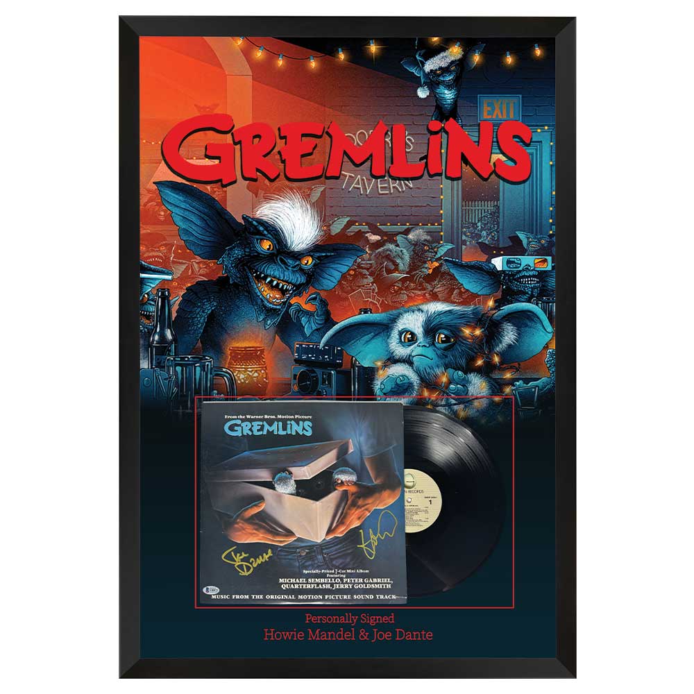 Gremlins Signed Soundtrack Display Framed – Howie Mandel & Joe Dante