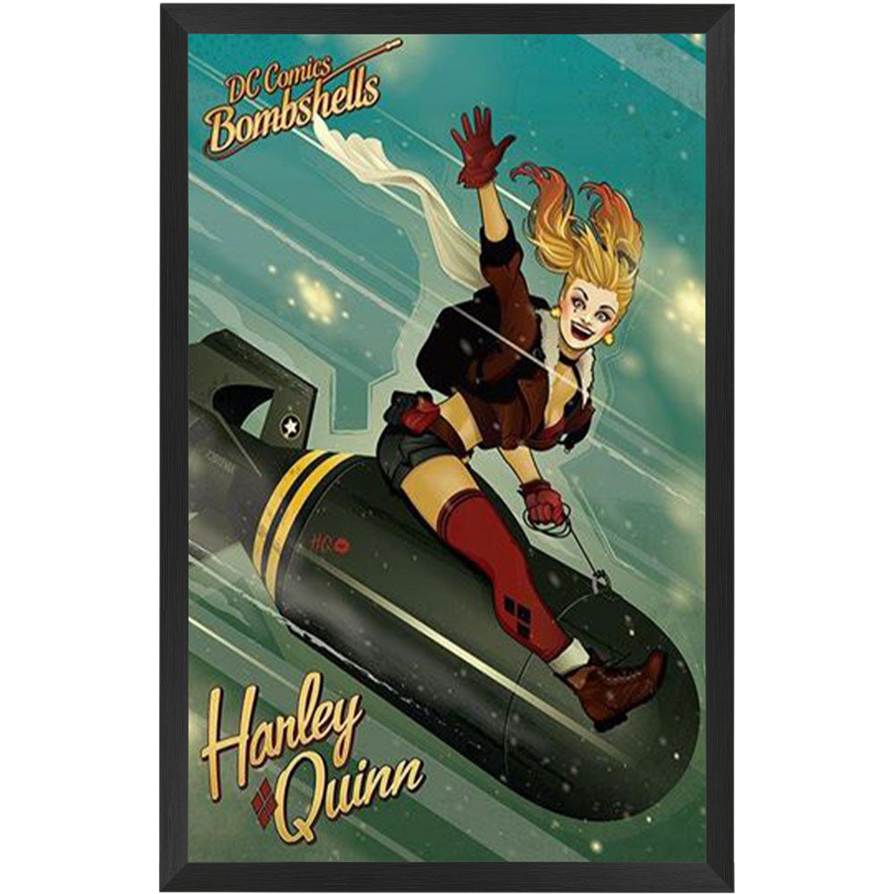 DC Comics Harley Quinn Bomb Poster Framed
