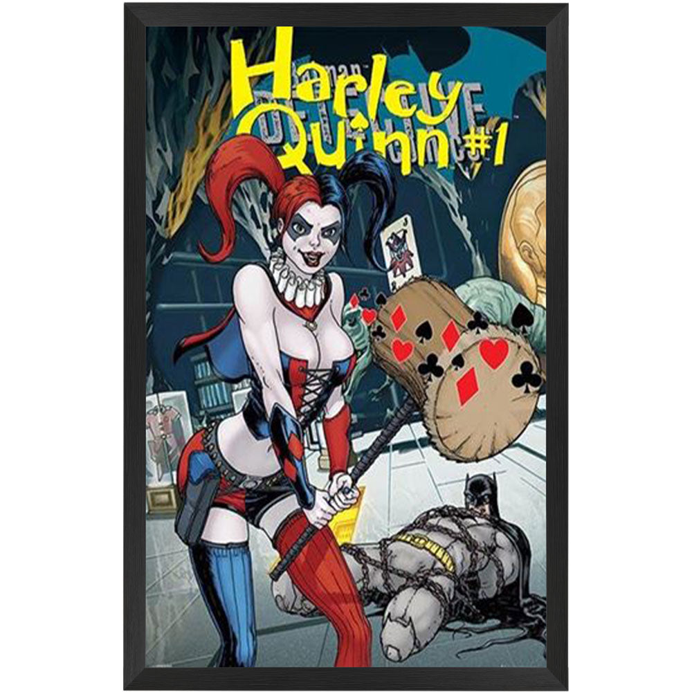 DC Comics - Harley Quinn Hammer Poster Framed