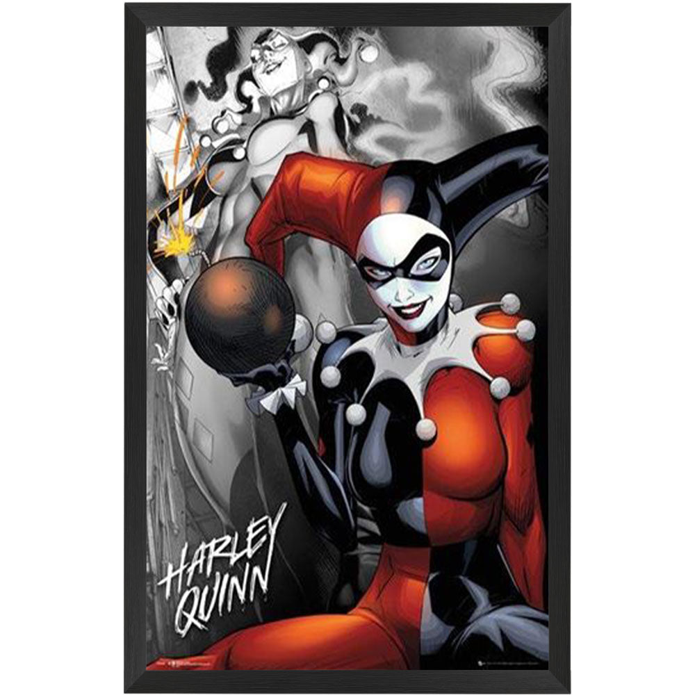 DC Comics - Harley Quinn Bomb Poster Framed