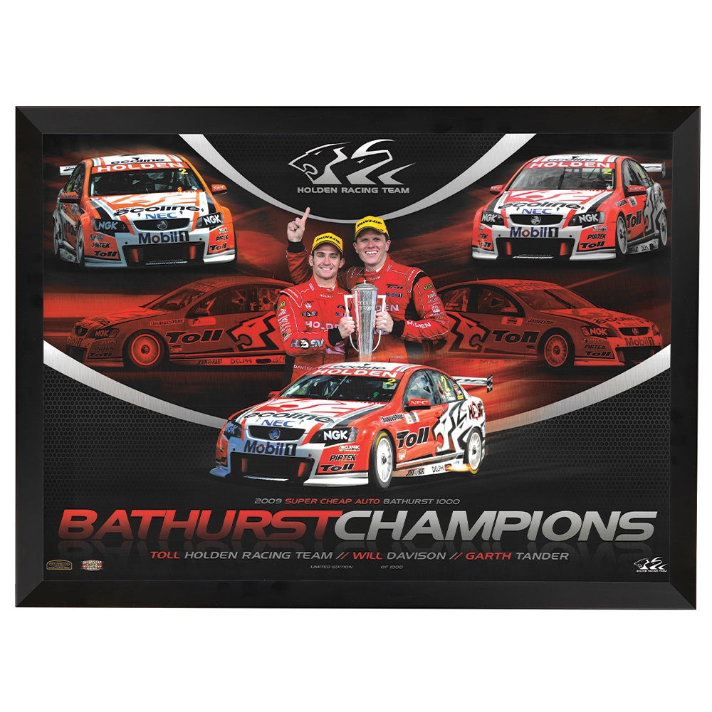 Holden Racing Team 2009 Bathurst Champions Print Framed