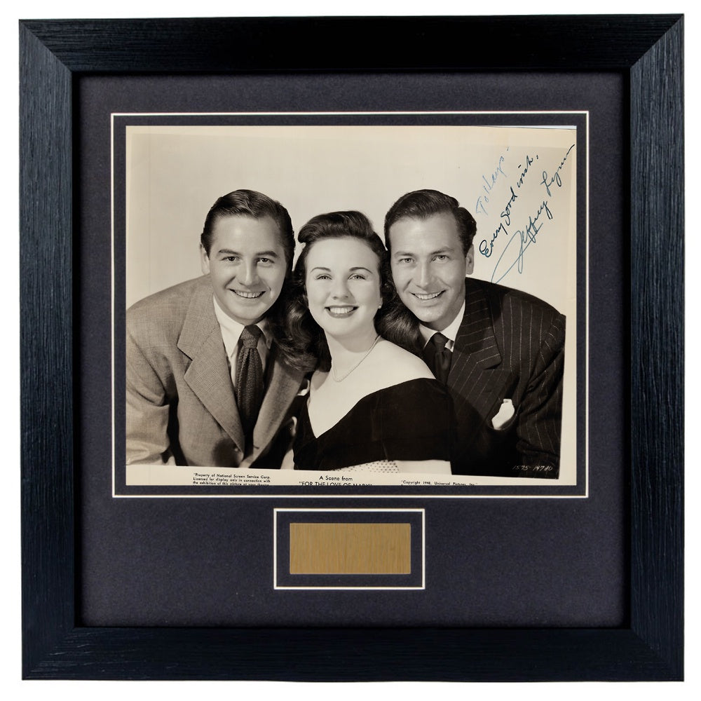 Jeffery Lynn Personally Signed For the Love of Mary Personalised  8 x 10 Photograph Framed