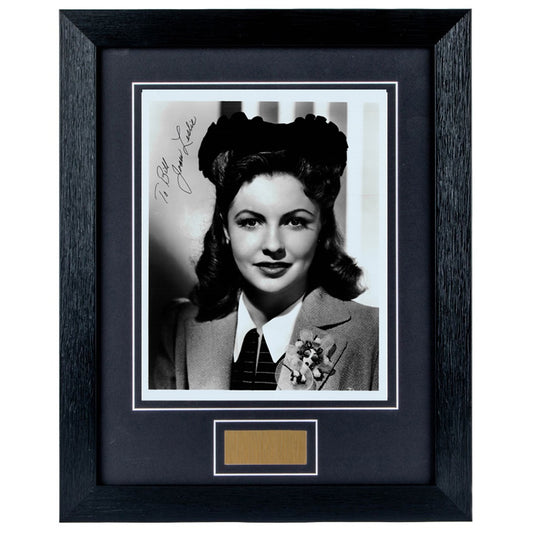Joan Leslie Personally Signed Personalised portrait 8 x 10 Photograph Framed