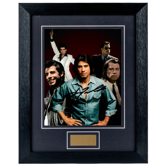 John Travolta Personally Signed Mixed Portrait 8 x 10 Photograph Framed