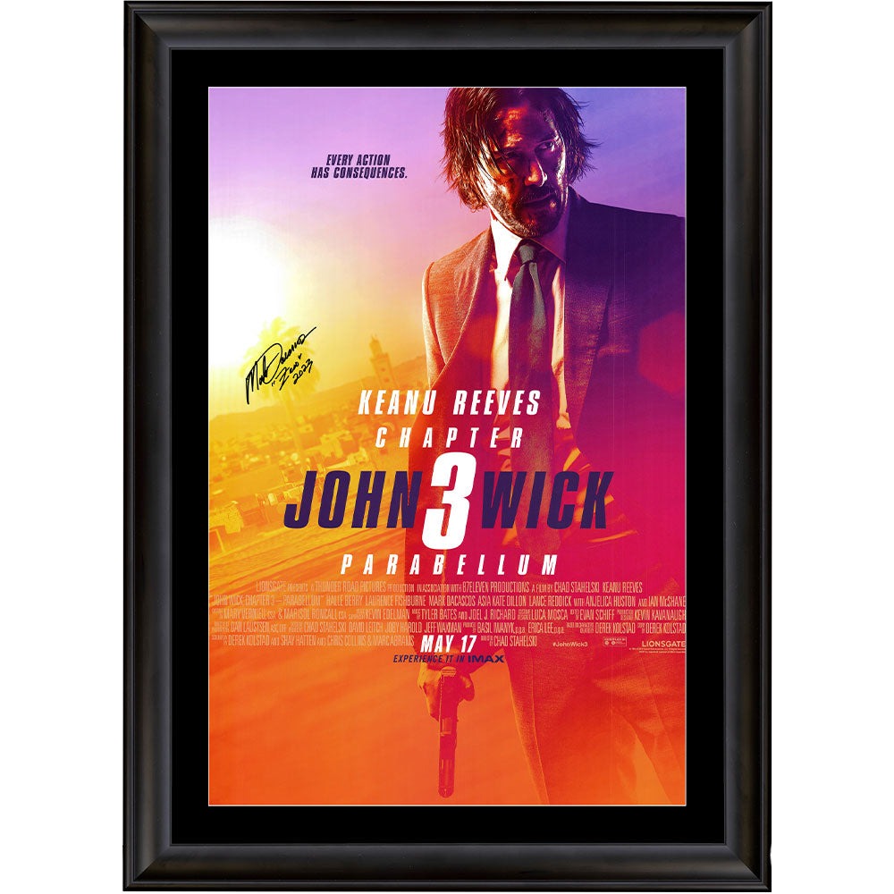 Mark Dacascos Signed John Wick 3 Movie Poster 2 Framed