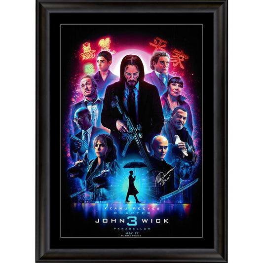 Mark Dacascos Signed John Wick 3 Movie Poster 1 Framed