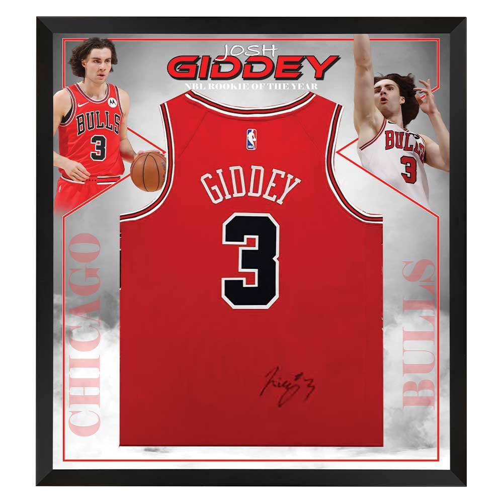 Basketball – Josh Giddey Signed & Framed Chicago Bulls Jersey