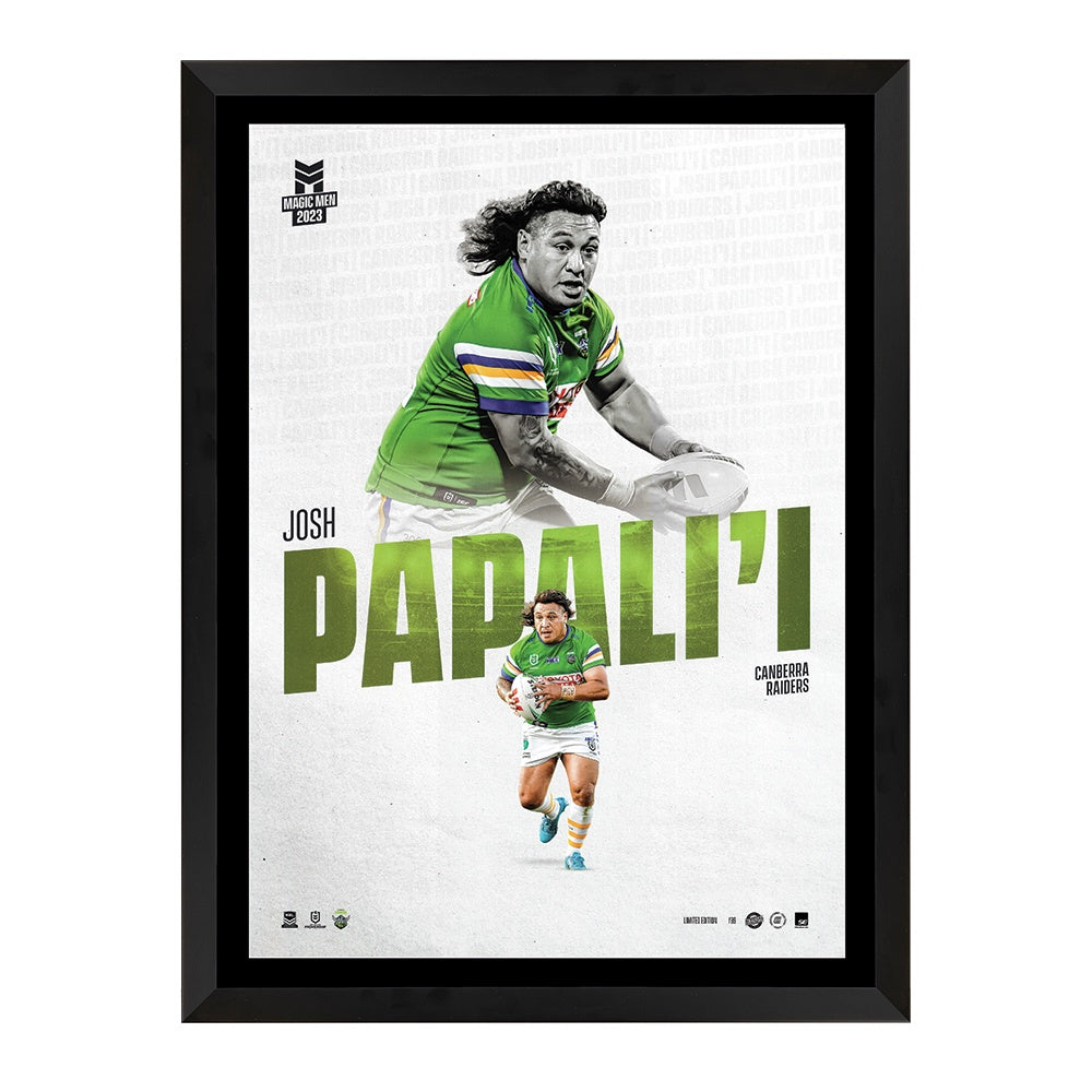 Canberra Raiders Josh Papali'i Collectors Edition Print Framed