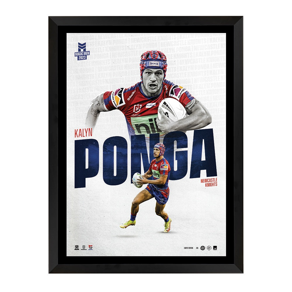 Newcastle Knights Kalyn Ponga Collectors Edition Print Framed