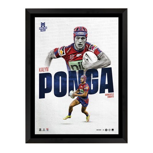 Newcastle Knights Kalyn Ponga Collectors Edition Print Framed