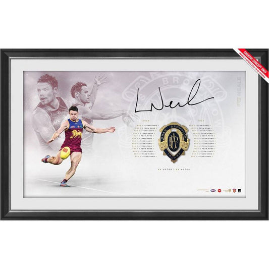 Brisbane Lions – LACHIE NEALE 2023 BROWNLOW MEDAL SIGNED LITHOGRAPH