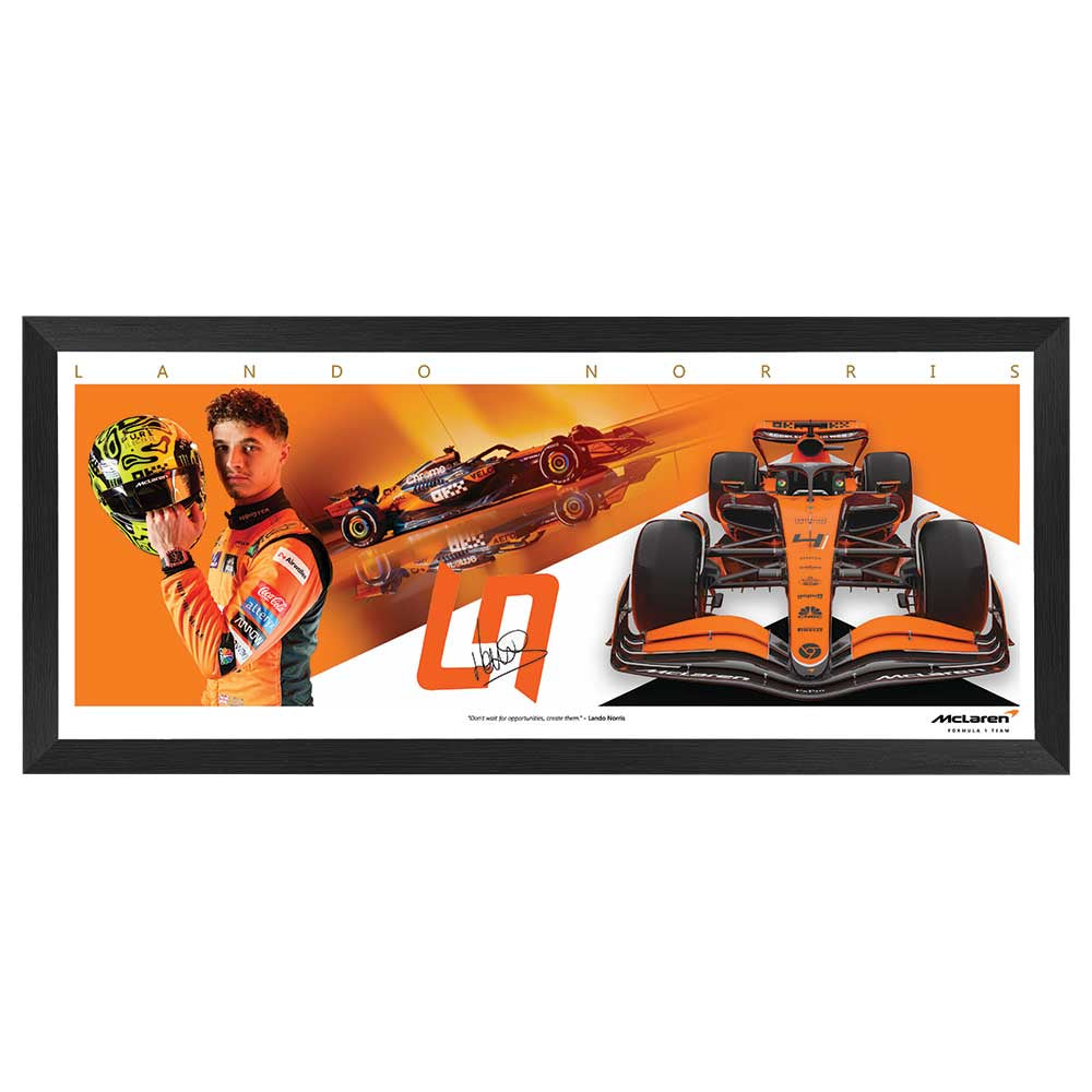 Formula 1 Lando Norris McLaren Mini Wings Print Framed