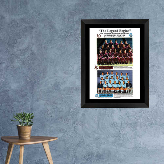 The Legend Begins – 1980 State of Origin Signed Team Photo Framed