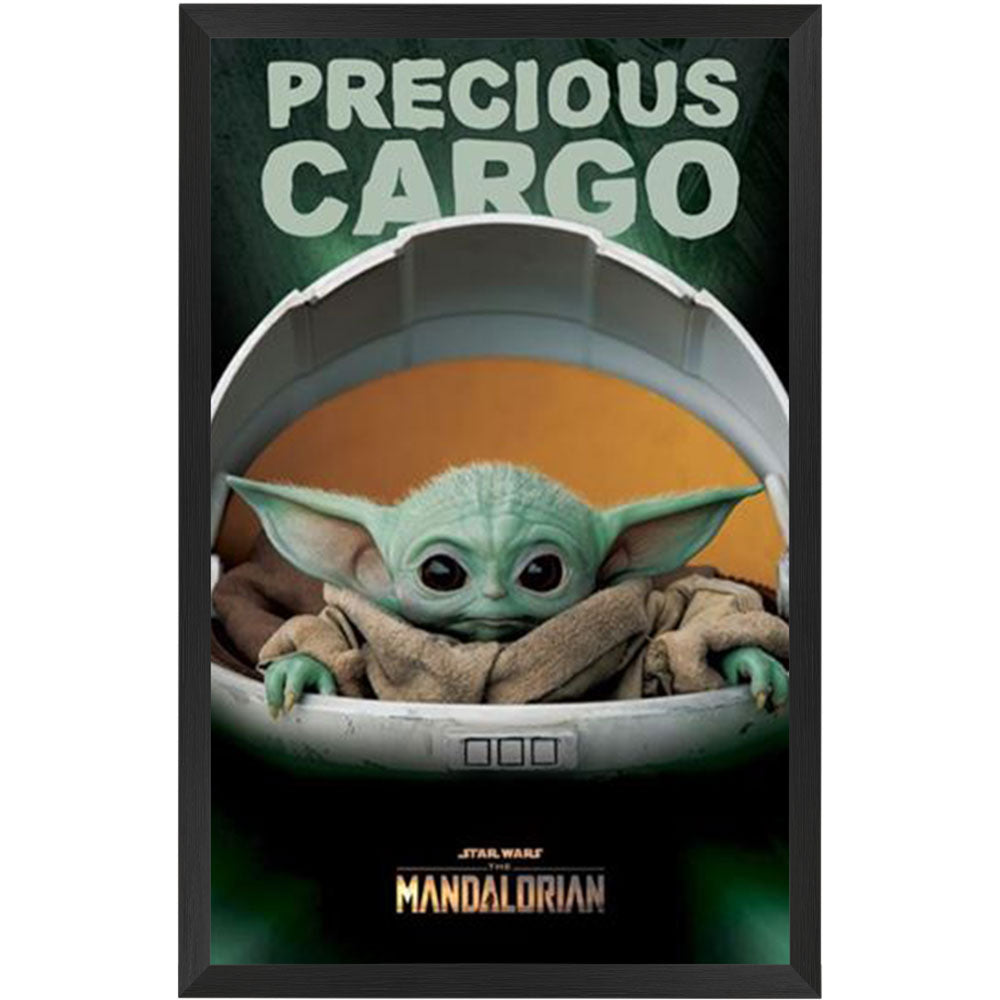 Star Wars The Mandalorian Precious Cargo Poster Framed