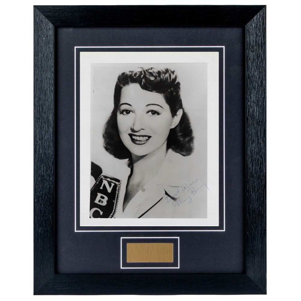 Mary Livingstone Personally Signed Portrait 8 x 10 Photograph Framed