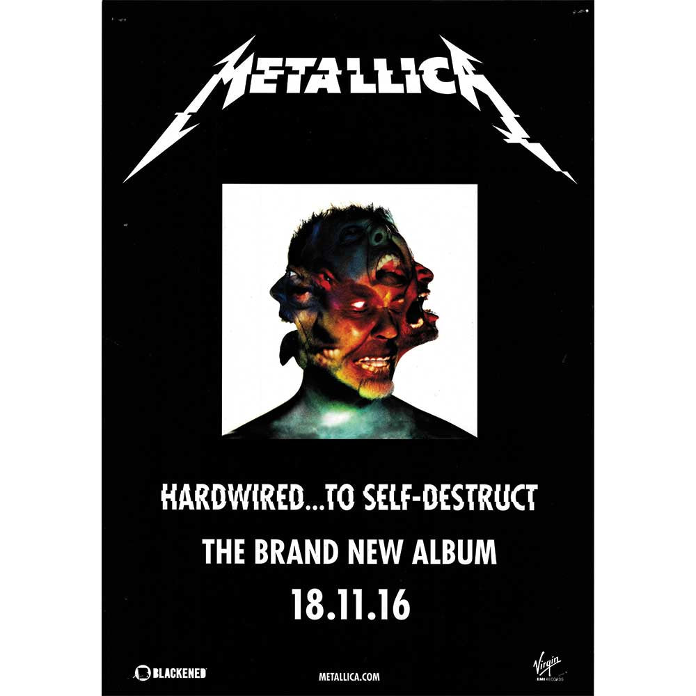 Metallica Hardwired… to Self-Destruct Album Poster Unframed
