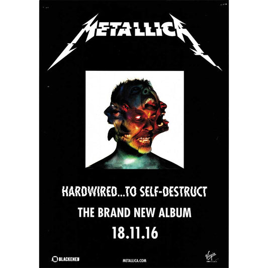 Metallica Hardwired… to Self-Destruct Album Poster Unframed