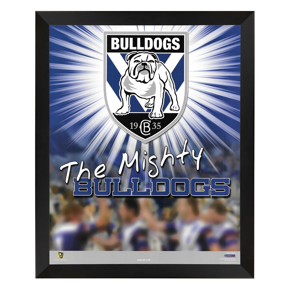 Canterbury Bulldogs The Mighty Bulldogs Poster Framed