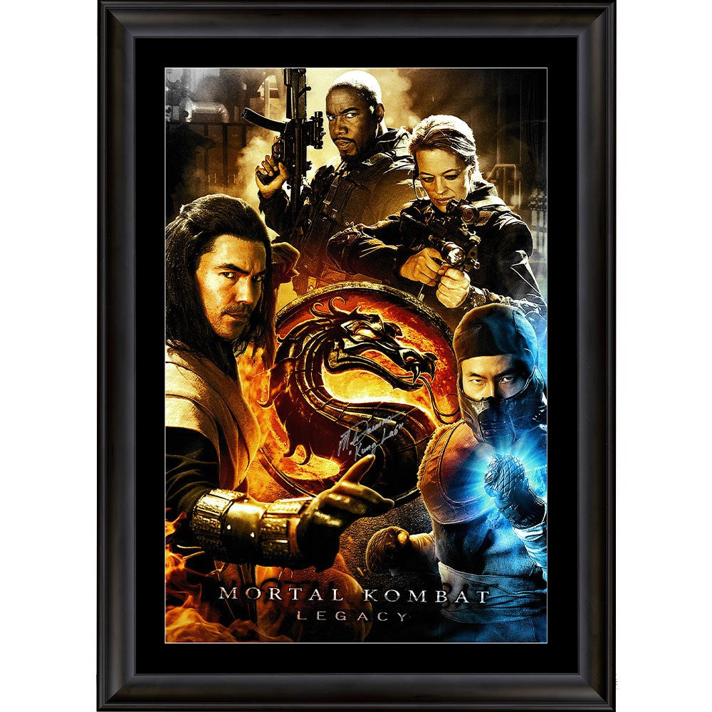 Mark Dacascos Signed Mortal Kombat Legacy Movie Poster 1 Framed