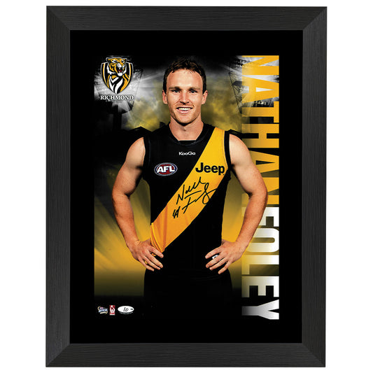 Richmond Tigers Nathan Foley Signed Hero Shot Framed