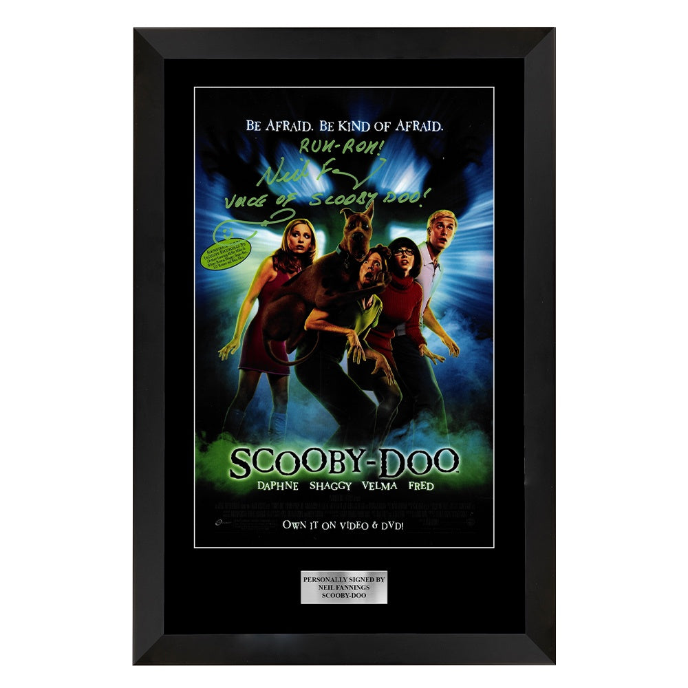 Neil Fanning Signed Scooby-Doo Poster with Plaque – Rare Collectible Framed