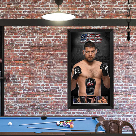 Nick Diaz Autographed UFC Glove – Framed (COA) | Authentic MMA Memorabilia