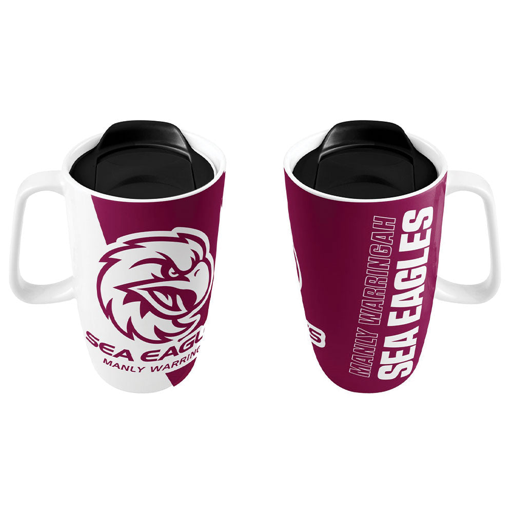 Manly Sea Eagles NRL Travel Mug with Handle