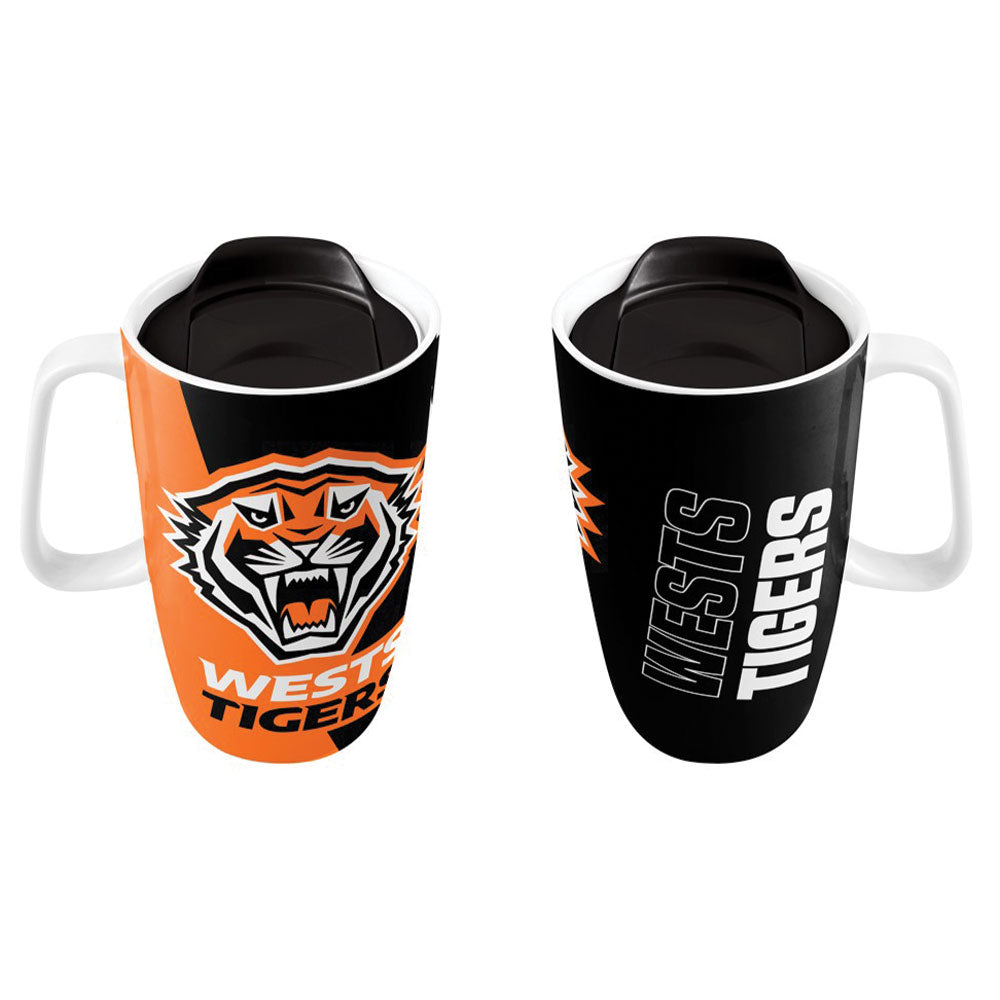 West Tigers NRL Travel Mug with Handle