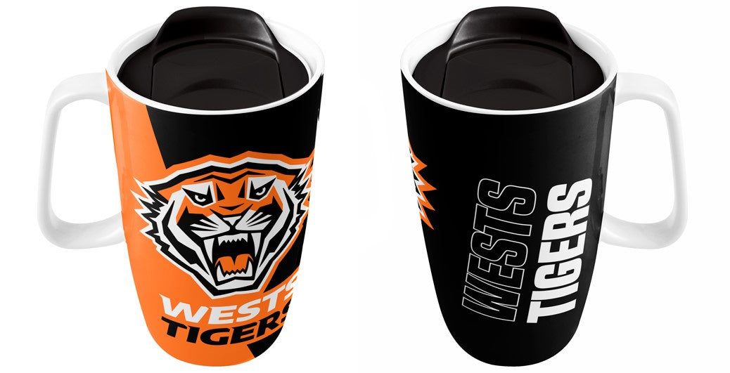 West Tigers NRL Travel Mug with Handle