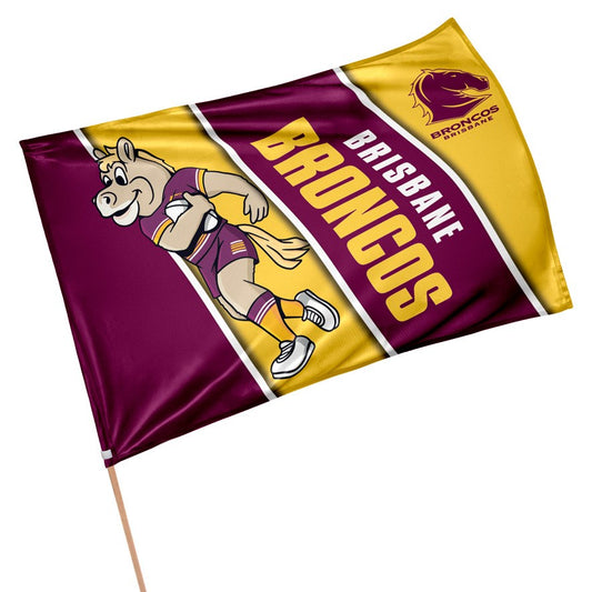 Brisbane Broncos NRL Retro Game Day Flag