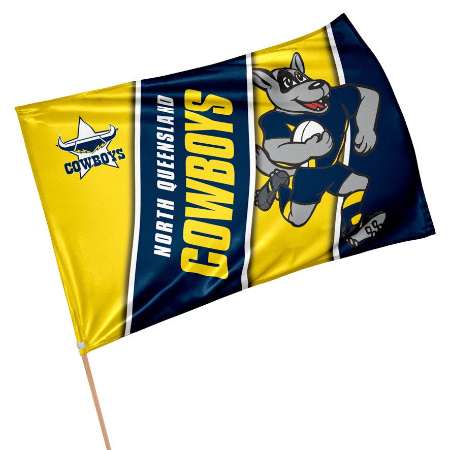 North Queensland Cowboys NRL Retro Game Day Flag