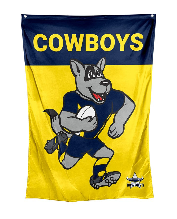 North Queensland Cowboys NRL Mascot Wall Flag