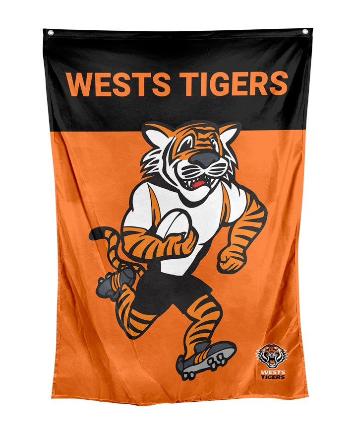 West Tigers NRL Mascot Wall Flag