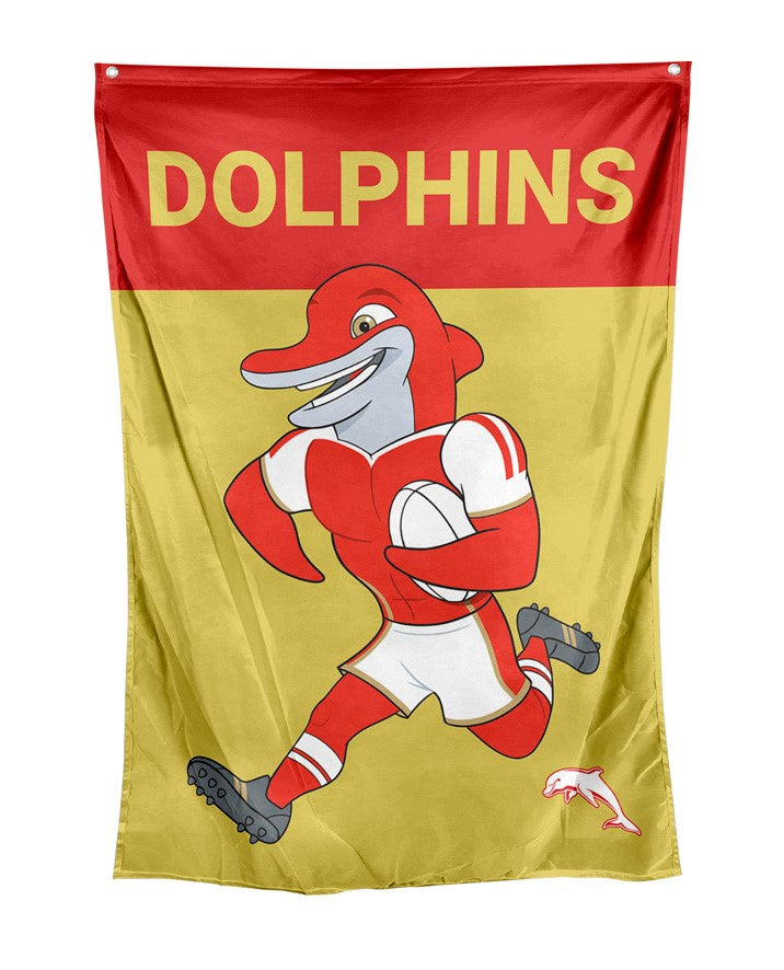 Dolphins NRL Mascot Wall Flag