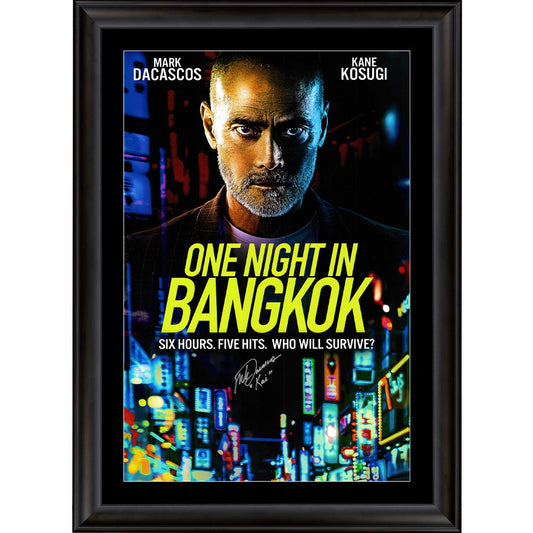 Mark Dacascos Signed One Night In Bangkok Movie Poster Framed