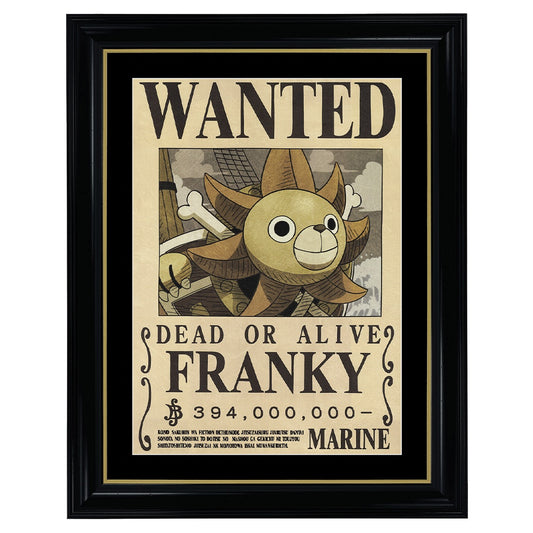 One Piece Franky Wanted Poster - Collectible Framed