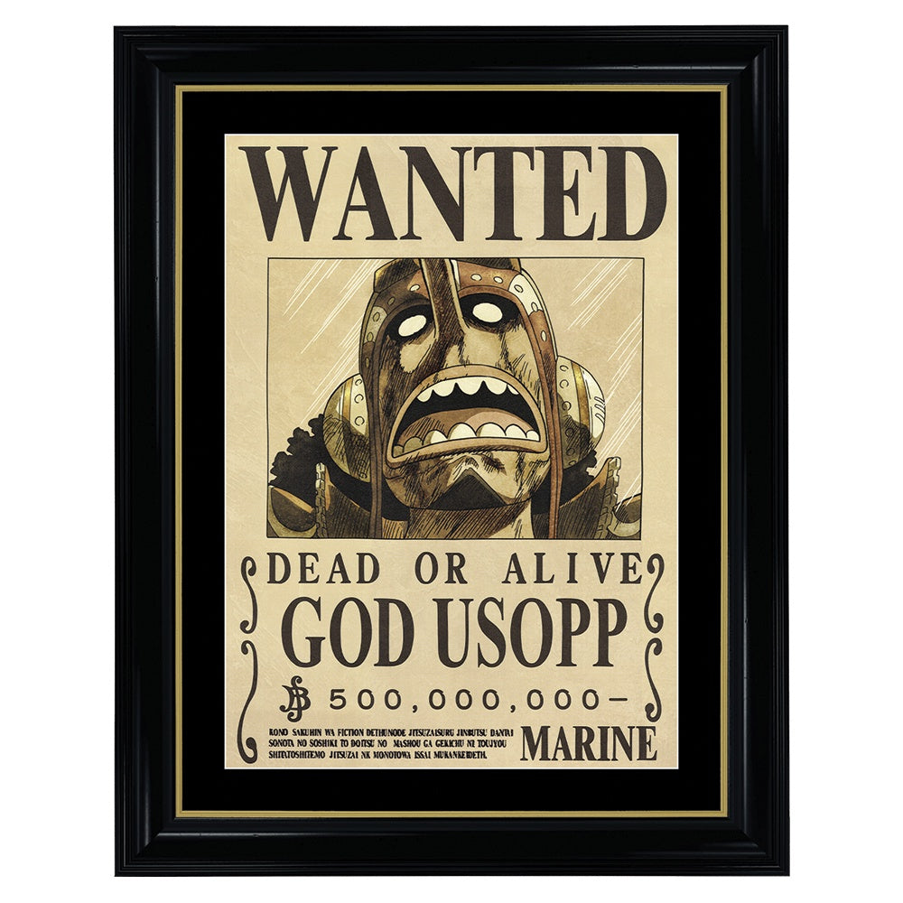 One Piece God Usopp Wanted Poster - Collectible Framed