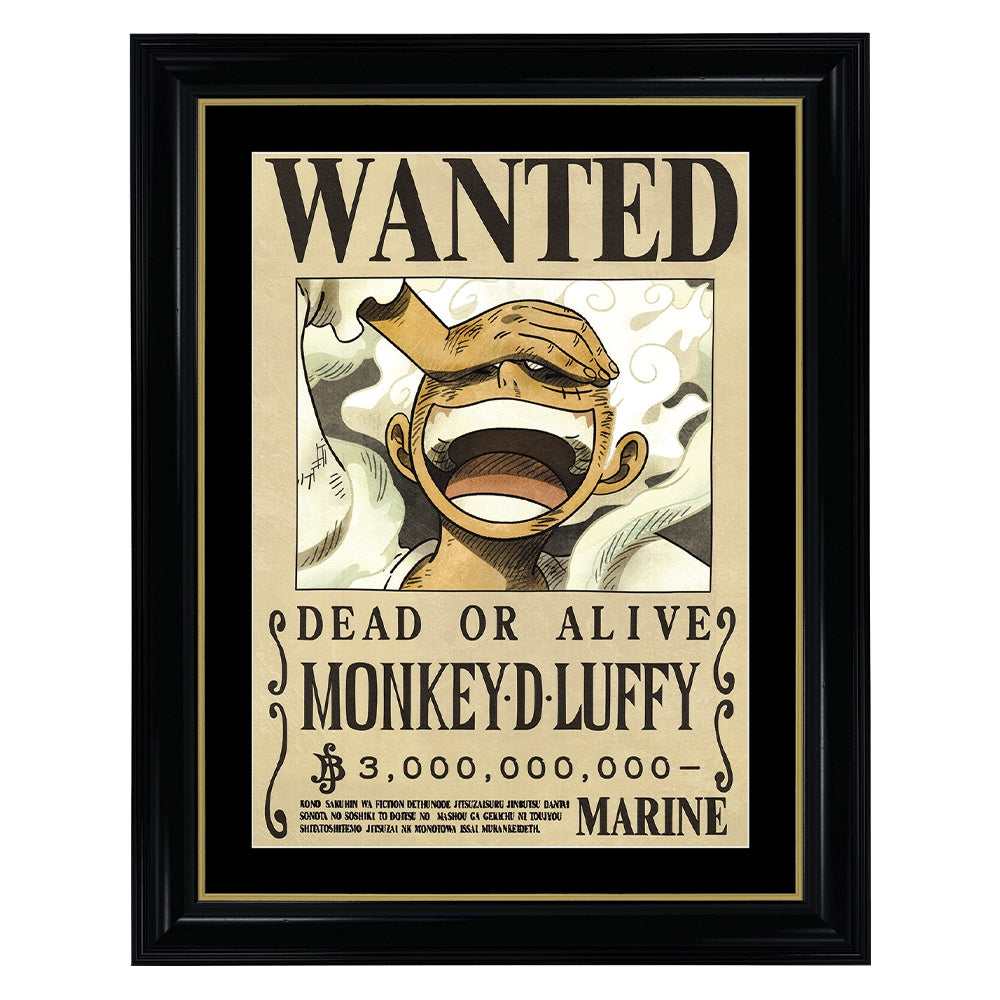 One Piece Monkey D. Luffy Wanted Poster - Collectible Framed