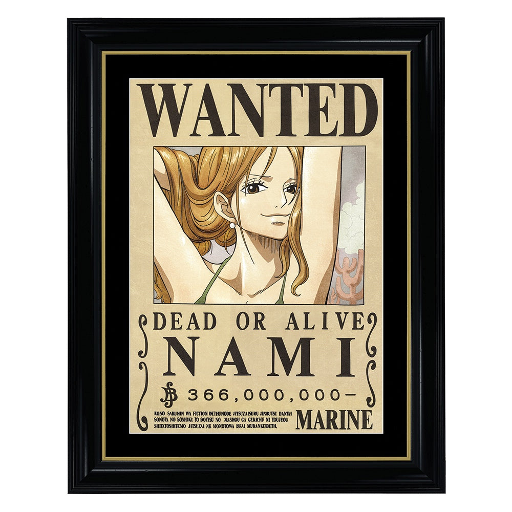 One Piece Nami Wanted Poster - Collectible Framed