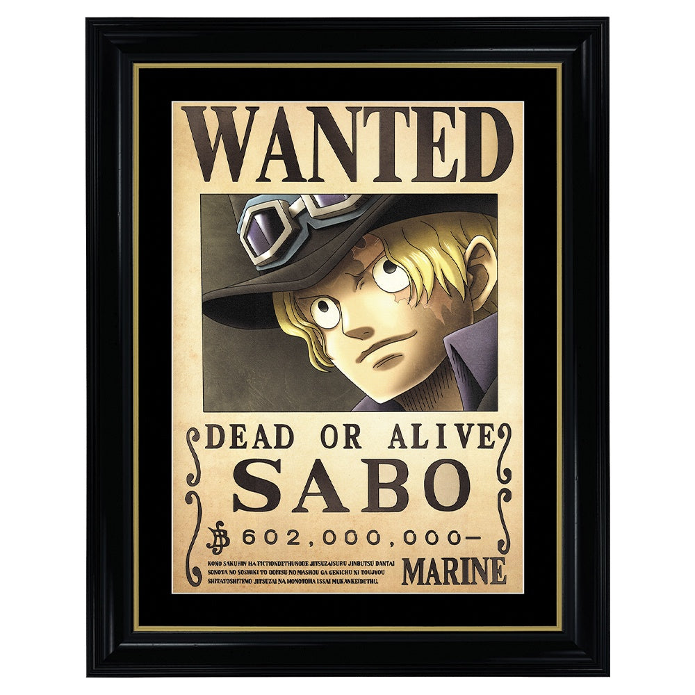 One Piece Sabo Wanted Poster - Collectible Framed