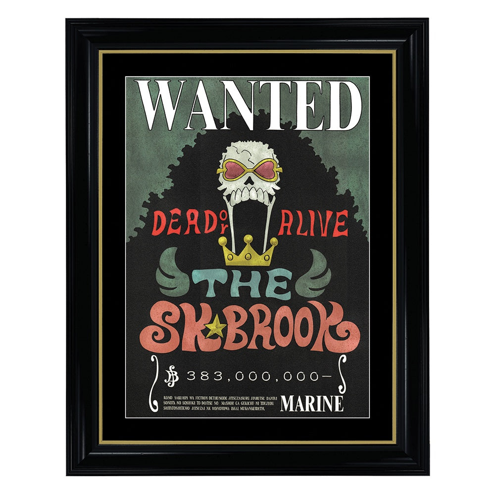 One Piece SK Brook Wanted Poster - Collectible Framed