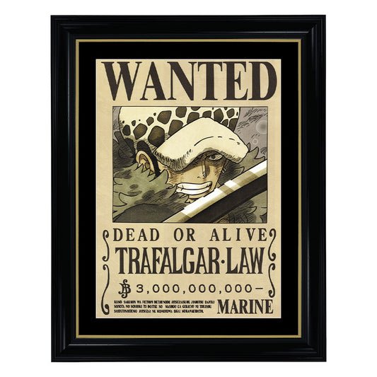 One Piece Trafalgar Law Wanted Poster - Collectible Framed