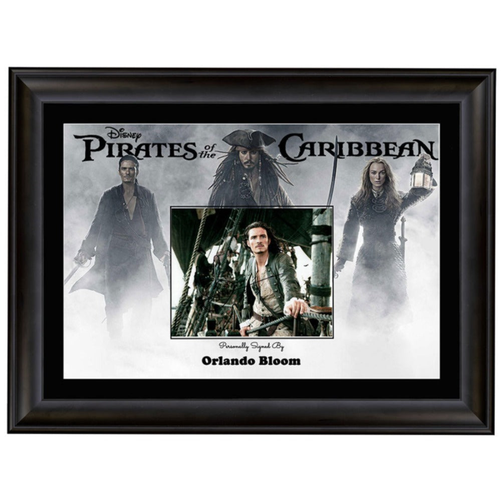 Pirates Of The Caribbean Orlando Bloom Signed 8x10 Photo 1 Framed