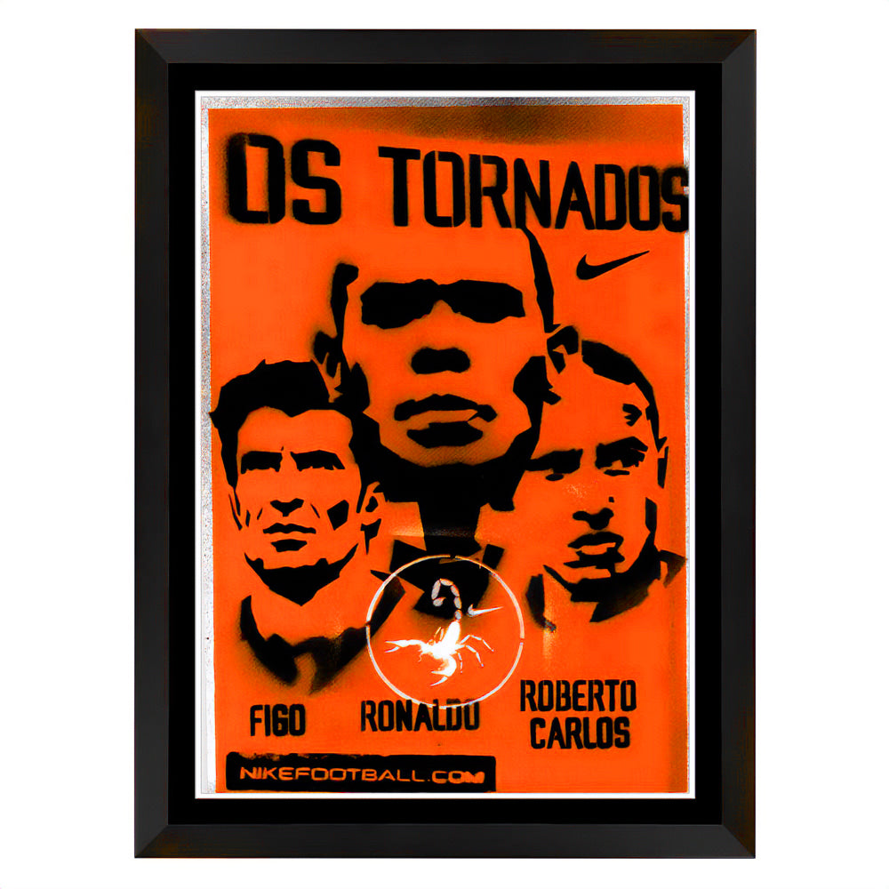 Nike Scorpion KO 2002 OS Tornados Vintage Spray-Painted Football Artwork