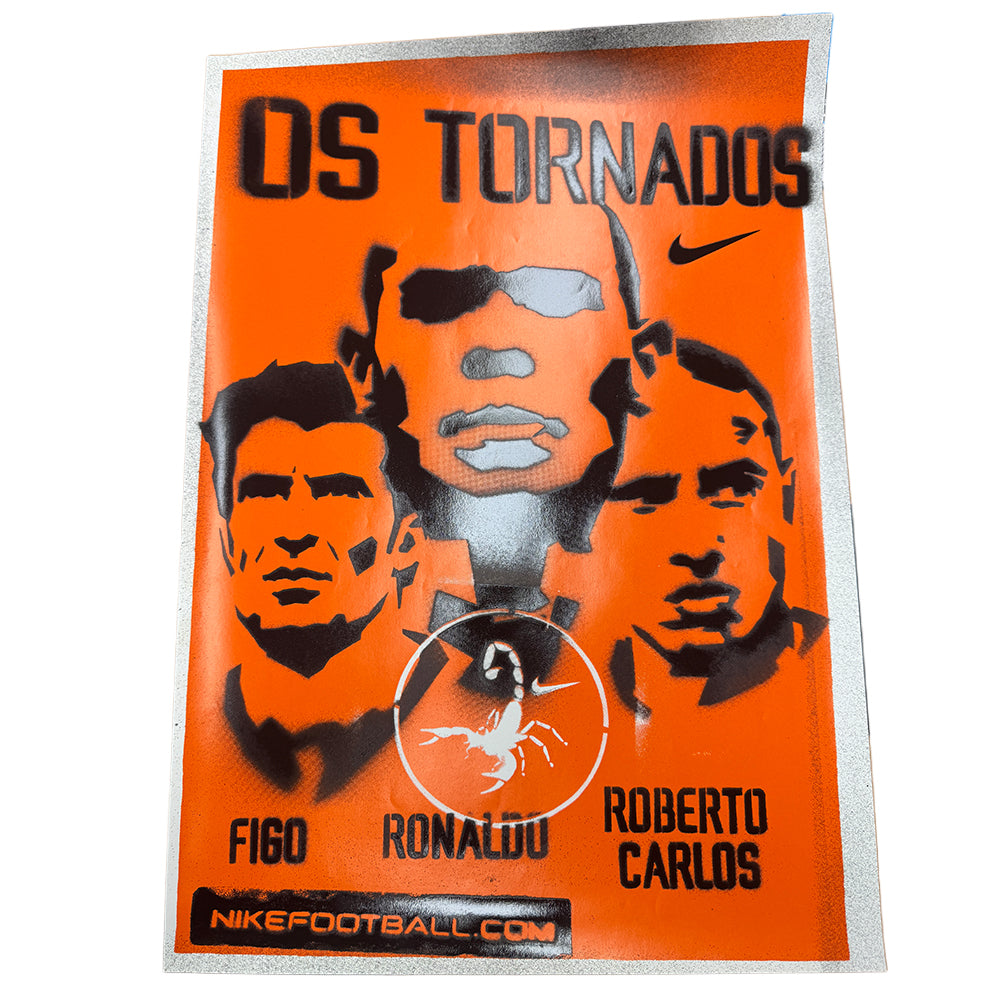 Nike Scorpion KO 2002 OS Tornados Vintage Spray-Painted Football Artwork