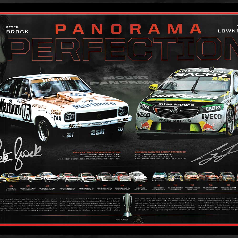 Panorama Perfection Signed By Craig Lowndes Print Framed
