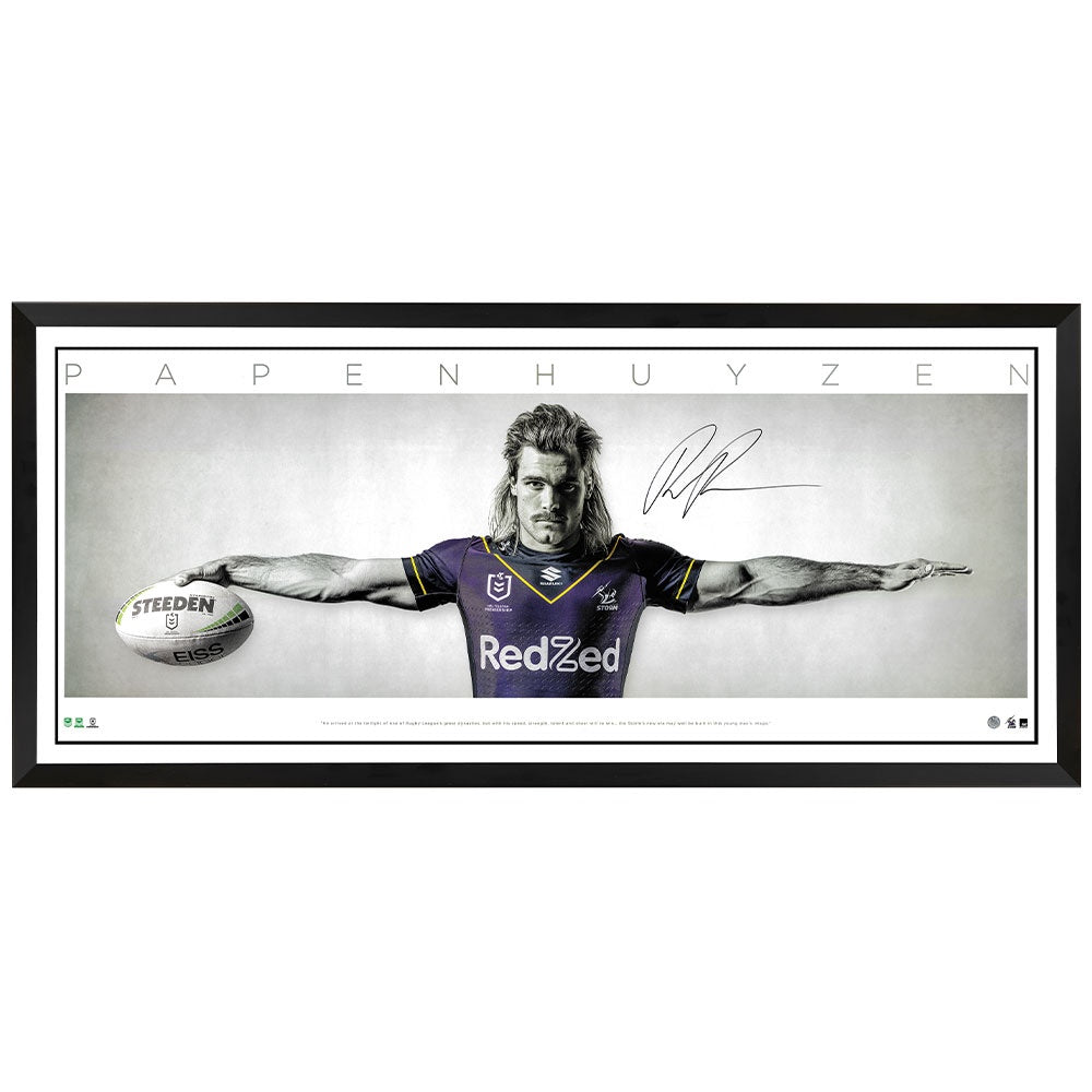 Melbourne Storm Ryan Papenhuyzen Signed Large Wings Framed
