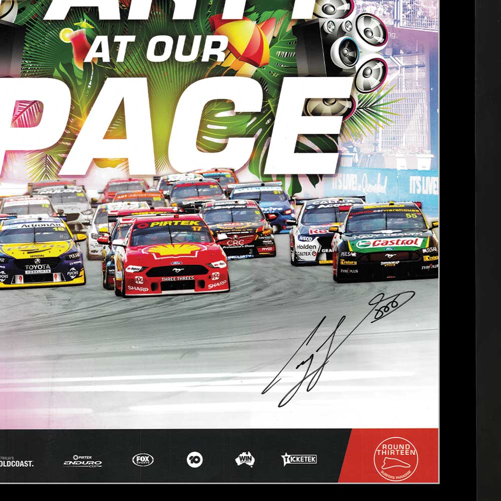 Party At Our Pace Signed Craig Lowndes Print Framed